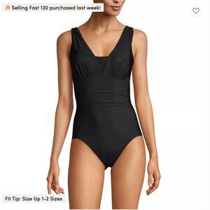 *NWT* Lands' End SlenderSuit Grecian Tummy Control One Piece Swimsuit- Size 6